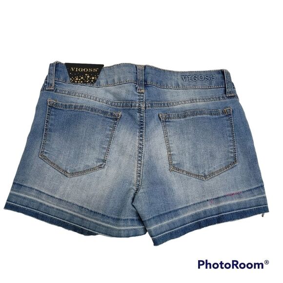 VIGOSS‎ Chelsea Stretch Denim Embroidered Shorts SIZE 14 - Picture 3 of 10